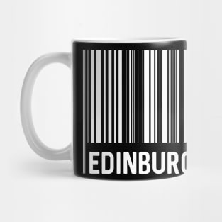 Edinburgh Bar Code Design (White) Mug